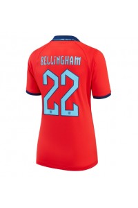 England Jude Bellingham #22 Fotballdrakt Borte Klær Dame VM 2022 Korte ermer